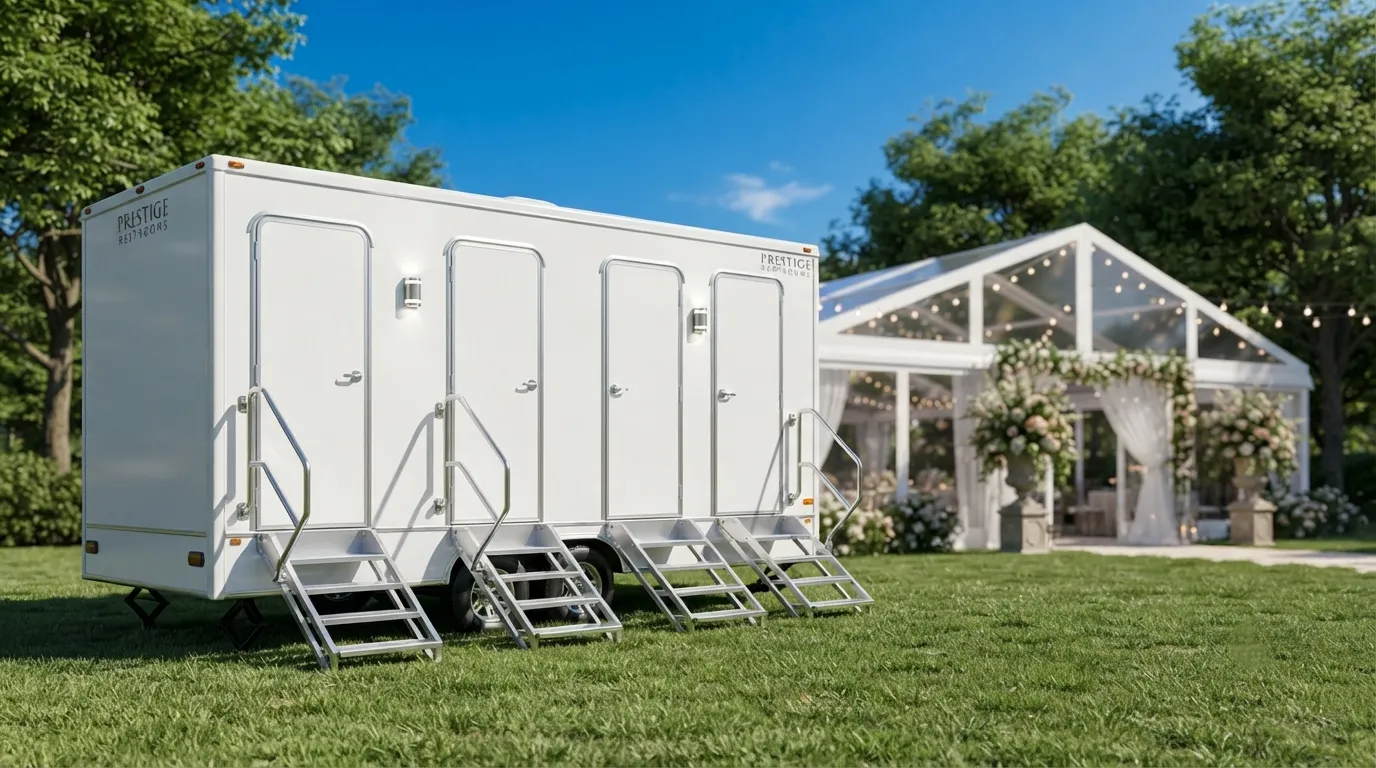 4 Stall Restroom Trailer in Jersey City, NJ